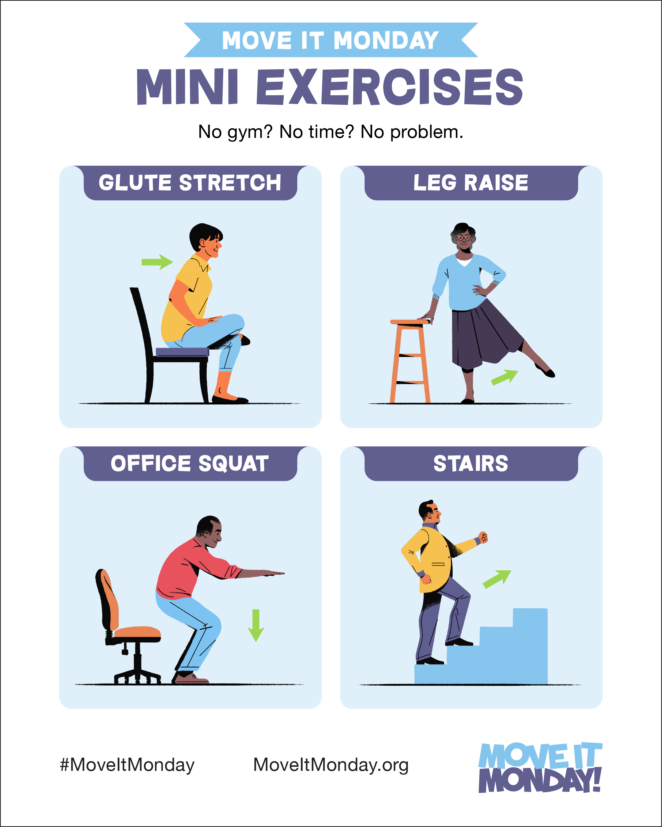 Work Out Anywhere for Move It Monday with these Simple Mini Exercises
