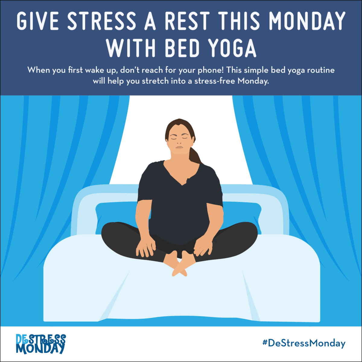 Head Stress Off at the Pass this Monday with Bed Yoga