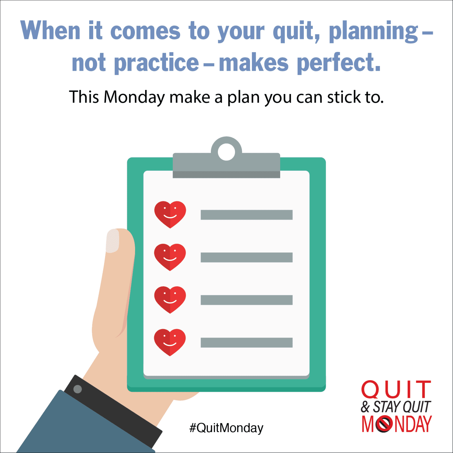 Quit & Stay Quit Monday - Check your quit plan to quit smoking