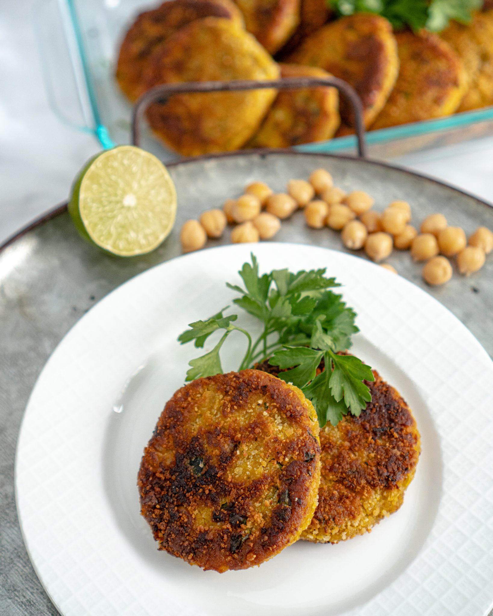 Chick Pea Pumpkin Fritters - Meatless Monday