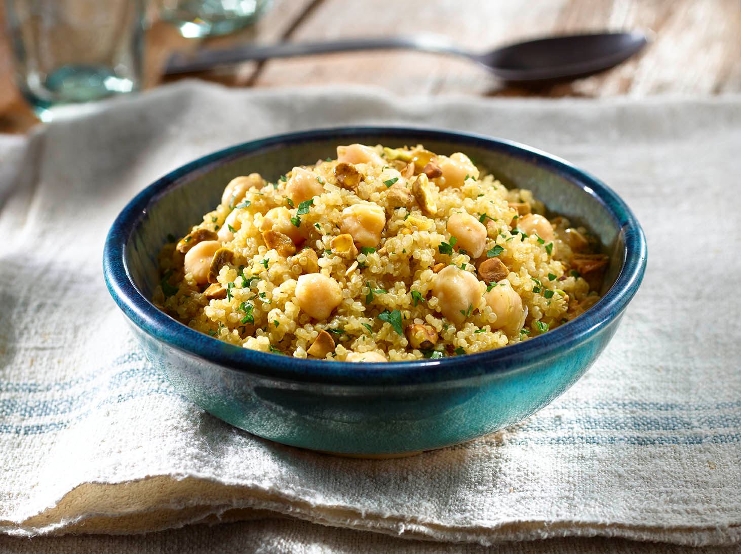 Herbed Quinoa and Chickpea Pilaf