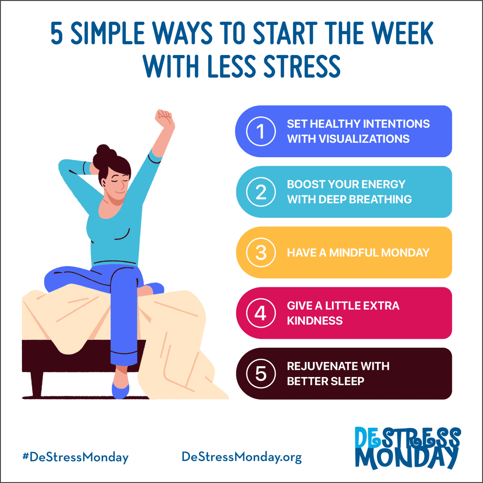 5 Simple Ways to Start the Week with Less Stress - DeStress Monday